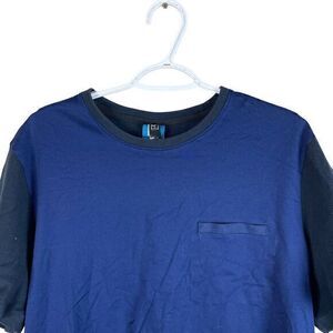 Vtg Nike RF Roger Federer Pocket Tennis‎ Shirt Mens XL Blue S/S Cotton Stretch